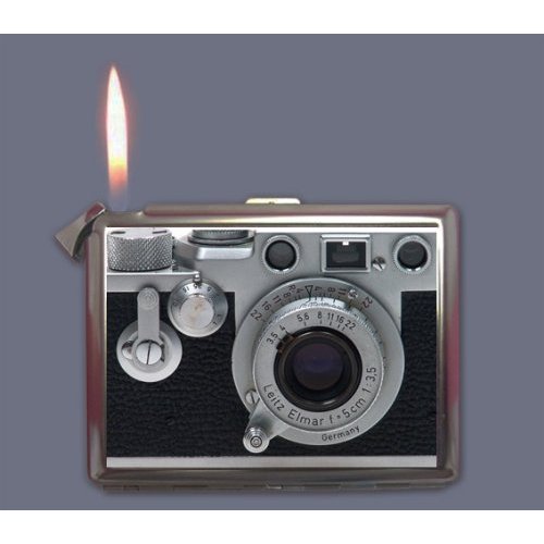 Vintage Retro Camera Cigarette Case Lighter or Wallet Business Card Holder