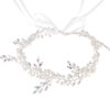 Pearl Crystal Bridal Headband Wedding Tiara Headpieces for Bride Hair Accessories for Women (A)