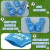 Sinmoe 48 Pieces Sport Party Favors Sports Fan Foam Finger Mini Foam Finger #1 Basketball Baseball Football Soccer Team Cheerleader Gifts for Sporting Events Games Birthday Party Supplies (Light Blue)