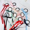 HLTOO Hair Ties, 10PCS Long Silk Ribbon Hair Bows, Colourful Hair Bands with Bow, Elastics Scrunchies, Long Ponytail Holder, for Women and Girls, 10 Colors