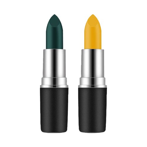 Mysense Dark Green and Yellow Face Body Paint Stick, Eye Black Stick for Football Baseball Softball Lacrosse, Green Lipstick Yellow Facepaint for Halloween SFX Cosplay Gamora Hulk Witch Costume Makeup