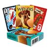 AQUARIUS Wonderful Wieners Playing Cards - Cute Weiner Dog Themed Deck of Cards for Your Favorite Card Games - Weiner Dog Merchandise & Collectibles - Poker Size with Linen Finish