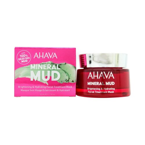 AHAVA Mineral Mud Brightening & Hydrating Facial Treatment Mask - Deeply Hydrating Mud Mask for Instant Radiance, Evens out Skin's Tone, Enhances Radiance & Contains Exclusive Osmoter, 1.7 Fl Oz