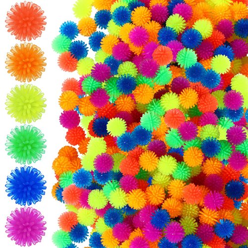 100 Pcs Spiky Hedge Balls Multicolor Small Porcupine Balls Mini Stress Soft Sensory Balls Calming Sensory Fidget Toys Bright Colors for Party Favors