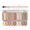 IONSGAKO 9 Colors Matte Naked Eyeshadow Palette Natural Nude Smoky Brown Taupe Eyeshadow Palette Ultra-Blendable Highly Pigmented Eye Shadow Makeup Palette with Brush-03 Cement Color
