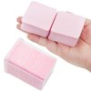200 PCS Glue Wiping Cloth Eyelash Extension Glue Remover Lint Free Wipes Dry Pads Non- Woven Fabric Wiper for Nail Polish Home Salon (Pink)