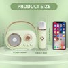 Mini Karaoke Machine for Kids with 2 Wireless Microphones Portable Kids Microphone, Karaoke Microphone for Kids Age 5, 6, 7, 8, 9, 10,11+Years (Green)