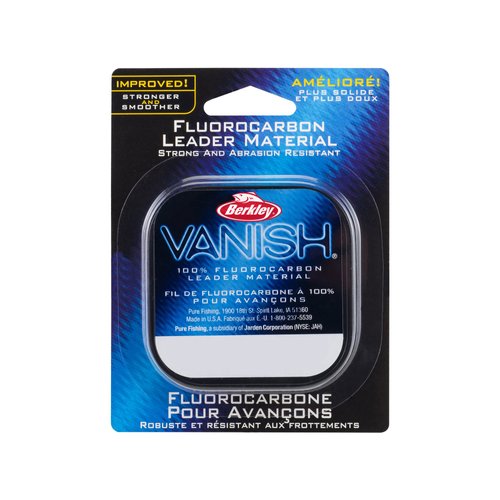 Berkley Vanish® Leader Material, Clear, 40lb | 18.1kg, 25yd | 22m Fluorocarbon Fishing Line, Suitable for Freshwater Environments