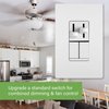 Legrand Pass & Seymour LSCLDC163PWCCV4 450W LS Series Preset Dimmer Light Switch for Dimmable LED and CFL Bulbs Plus 1.6A Fan Control, Single Pole/3-Way, White (1 Count)