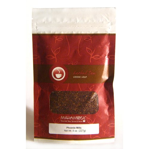 Mahamosa Phoenix Mills 8 oz (Vanilla, Caramel, Honey) - Rooibos Herbal Tea Blend Loose Leaf (Looseleaf), Dessert Tea