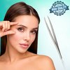 Bianco Brothers Professional Grade Stainless Steel Tweezers | Strong and Rust Resistant Tweezers with Straight Tip Design for Precision and Comfort | Perfect for Facial Hair Removal for Women & Men.