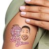 Big Dot of Happiness Custom Photo Last Disco - Bachelorette Party Favors - Fun Face Temporary Tattoos - Set of 12