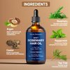 Mint Rosemary Hair Oil 4 fl oz - Hair Treatment Oil - Argan, Castor, Tea Tree - Hair Growth Oil for Damaged Hair, Curly Hair, Frizzy Hair, Dry Scalp - Men and Women - Nexon Botanics