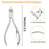 Stellmacher Toenail Clippers Professional Nail Clippers for Thick and Ingrown Nails Precision Toenail Clipper for Seniors German Grade Stainless Steel Nail Cutter for Men Women and Seniors (1Pc)