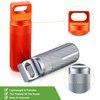 Patelai 4 Pieces Portable Pill Case Waterproof EDC Container Capsule Airtight Aluminum Pill Bottle Keychain Pill Holder Travel Pill Storage Supplements Container for Outdoor Camping