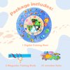 Adena Montessori Wooden Magnetic Fishing Game,Fine Motor Skill Touch Training for 3 Years Old Kids,Fish Counting Puzzle with Numbers and Different Materials,Preschool Learning Educational Toy