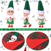 Zomiboo 2 Pieces Christmas Elf Dolls with 2 Sleeping Bags, Christmas Doll Sleeping Bag Mini Elf Doll Elves Doll Red and Green Elf Doll Twins for Christmas Decorations and Stocking Stuffers