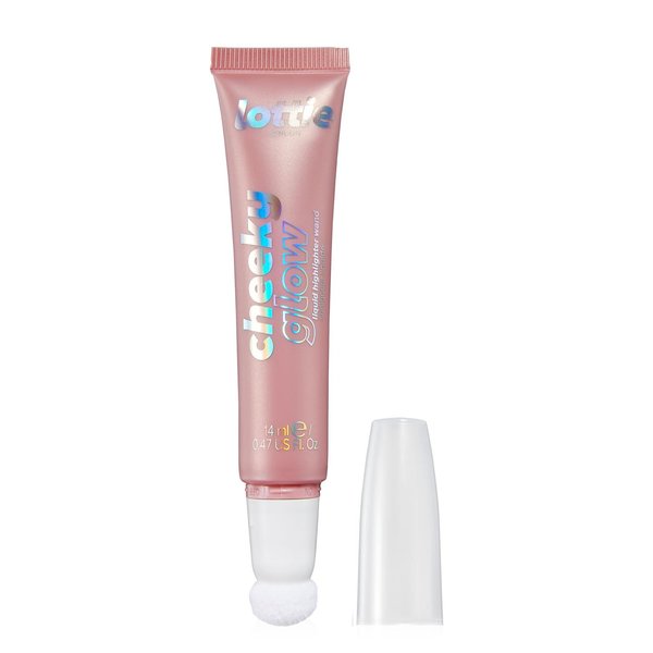 Lottie London Cheeky Glow in Rosé Bubbles, Liquid Blush & Sheer Highlighter, Buildable Formula Infused with Hyaluronic Acid, Vegan & Cruelty-free