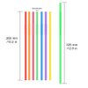 100 Pcs Colorful Plastic Long Flexible Straws.(0.23''diameter and 10.2"long)