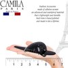 Camila Paris CP2644 French Hair Barrette with Stick, Hair Ponytail Holders, Amber, Slide Hair Pins for Buns Chignon, Strong Hold Hair Bun Clip, No Slip Hair Accessories for Women, Made in France