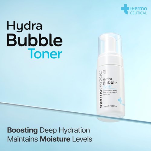 tHermoCEUTICAL Hydra Bubble Toner - Deep Hydrating Toner for Face, Vitamin B5 + Hyaluronic Acid Toner, Replenishing Moisture, Skin Elasticity, 3.38 fl.oz