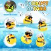 Simgoing 24 Pcs Christmas Cruise Duck Gift Bulk Glow in The Dark Rubber Ducks with Sunglasses Tiny Sailing Ducks Squeaky Nautical Ship Toy for Birthday Party Favors Classroom Carnival