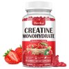 Hovika Creatine Monohydrate Gummies for Men & Women, Chewable 3g Creatine Monohydrate with Vitamin B12 for Muscle Growth & Recovery-Vegan, Natural Strawberry Flavor, 90 Gummies