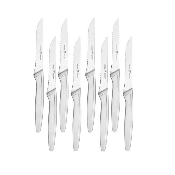 HENCKELS Razor-Sharp Steak Knife Set of 8, German Engineered Informed by 100+ Years of Mastery, Sliver