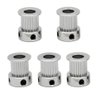 ReliaBot 5PCs Aluminum 2GT Timing Pulley 20 Teeth Bore 8mm for 3D Printer 10mm Width 2GT Timing Belt