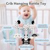 TSYAN Car Seat Toys for Babies 0-6 Months,Hanging Rattle Toys for Crib Mobile, Baby Spiral Hanging Stroller Black and White High Contrast Baby Toys for Newborn 0 3 6 9 12 Months Baby Boys Girls (BEE)