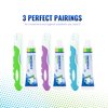 Travel Toothbrush with Toothpaste, Portable Toothbrushes Built in Cover, Travel Size For Hiking, Camping, Traveling, Folding Collapsible Travel Toothbrush Kit Adults (3 Pack with Toothpaste-Medium)
