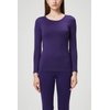 DEVOPS Women's Thermal Underwear Long Johns Top & Bottom Set (Medium, Purple)