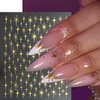 8Sheets Star Nail Art Stickers for Gel Nails 3D Self-Adhesive Nail Supplies Glitter Star Nail Sticker with Nail Design Shiny Gold Silver Stars French Tip Nail Stickers for Women Nail Art Decorations
