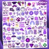 Cute Purple Temporary Tattoos Dark Purple Birthday Party Decorations Favors Supplies Violet Themed Cute Stickers 10 Sheets 112 PCS Gifts for Baby Girls Boys Decor Class School Carnival Christmas