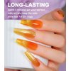 COSMOO Wide Amber Cat Eye Gel Nail Polish Golden Spar Magnetic Gel Polish Fall Winter Cat Eye Magnetic Gel Polish with Magnetic Stick