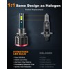 FITMOTORS H1 LED Bulbs,80W 16000 Lumens Bright,6500K Cool White LED Fog Light Halogen Replacement IP68 Waterproof, Pack of 2