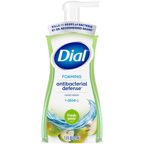 Dial Antibacterial Foaming Hand Wash, Fresh Pear, 7.5 fl oz Pack of 6