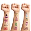 100 PCS Funny Bride Tribe Temporary Tattoos Sticker Birthday Decorations Rings Bridesmaid Bachelorette Themed Party Favors Supplies Bridal Shower Bride To Be Girls Woman Adult Gifts