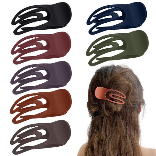 7 PCS Curved Hair Clip Classical Duckbill Hair Barrettes No Slip French Concord Flat Ponytail Hai...