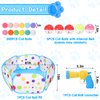 Mity rain Cat Ball Pit with Balls Included, Cat Interactive Toy for Indoor Bored Cats with Cat Ball Launcher, Jingle Balls and Pom Pom Balls, Cat Enrichment Toys, Kitten Toys for Self Playing Blue