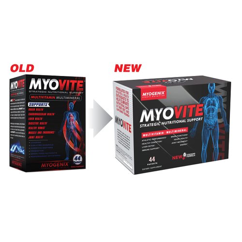 Myogenix Myovite Multivitamin – Daily Supplement – Designed for Athletes – Supports Joint, Heart, and Digestive Health – High Performance Vitamins for Men and Women – 44 Convenient Packets