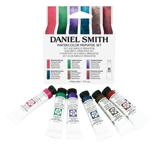 DANIEL SMITH Watercolor Set 5ml Tubes - Primatek Introductory Watercolor Set - 6 Tubes, 285610006, Blue, 0.17 Fl Oz (Pack of 6)