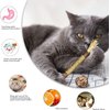 Kamanda Cat Catnip Toy,3Pcs Catnip Toys Set with 1Pcs Catnip Ball Toys with 2Pcs Nature Silvervine Stick,Cat Toys for Indoor Cats Cat Chew Toy for Cleaning Teeth,Relaxing Cats Toy for All Breeds