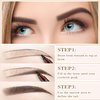 3PCS Dark Brown Eyebrow Pencil, 4 Point Microblading Eyebrow Pen for Hair-Like Effect, Long Lasting Waterproof & Smudge-proof, Easily Creates Natural eyebrow makeup