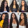 Human Hair Bundles Loose Deep Wave Bundles (20 22 24 inch) 100% Unprocessed Brazilian Virgin Hair Wet and Wavy Bundles Loose Wave 3 Bundles Human Hair Extensions