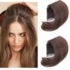 Hair Bun Invisible False Hair Clip Hair Base Bump It Up Volume Fluffy Hair Pad Styling Insert Tool Increased Hair Pad Fluffy Hair Styling Accessories for Women Lady Girls (Light Brown)