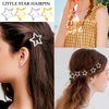 40pcs Star Hair Clips Gold Metal Star Hair Snap Barrettes 2000s Silver Cute Hair Clips with Storage Box, Y2K Snap Hair Clips Star Cute Hair Accessories for Women Girls (1.2 in)
