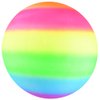 HOWBOUTDIS 18 inch Rainbow Playground Ball - Bouncy Durable Rubber - for Boys and Girls - Great Outdoor Fun - Perfect at The Beach, Park or Playground