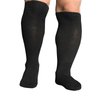 Extra Width Diabetic Socks for Lymphedema, Bariatric Non Binding Knee High Sock for Swollen Edema Cast Feet Mens and Womens Legs, Slouch Boot Socks 2 Pairs