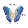 1 Piece Crystal Rhinestones Butterfly Hair Claw Clip Metal Jaw Claw Hair Clip Small Butterfly Design Bow Hair Claw Gripper for Girl Women Metal Butterfly Hair Clips(Blue)